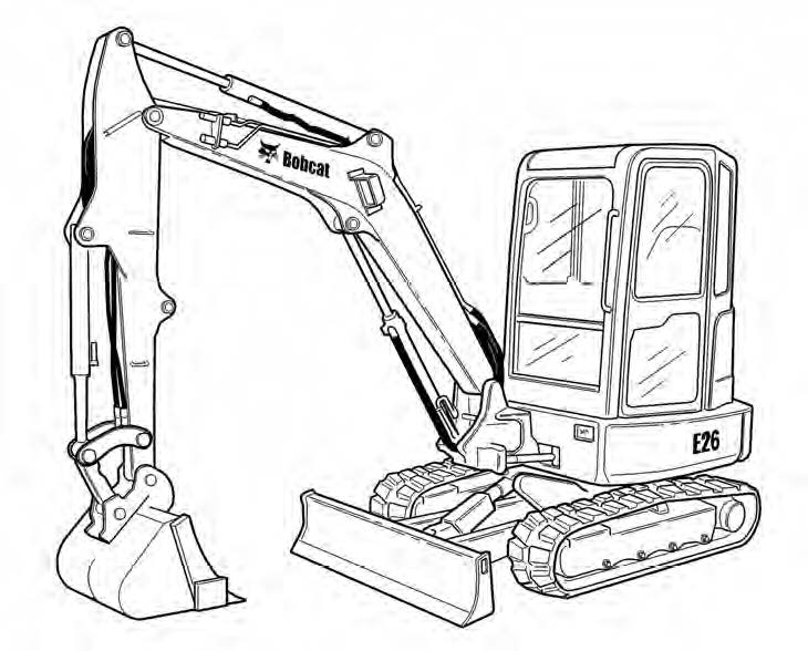 Bobcat E26 Compact Excavator Service Repair Manual Download(S/N